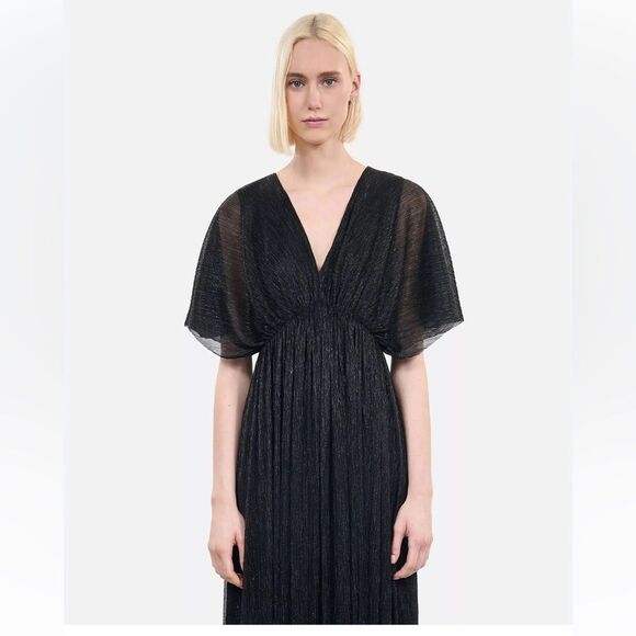 $265 The Kooples V-Neck Woven Maxi Dress NWOT Size XS - Picture 6 of 15